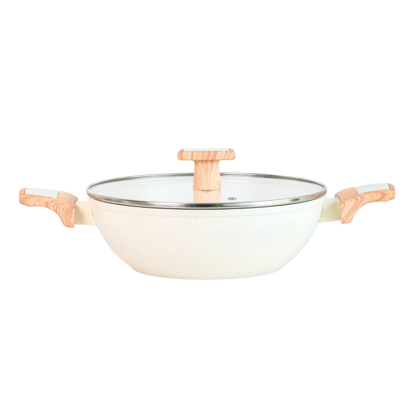 Ceracook Granite Ceramic Kadhai 24cm with Glass Lid