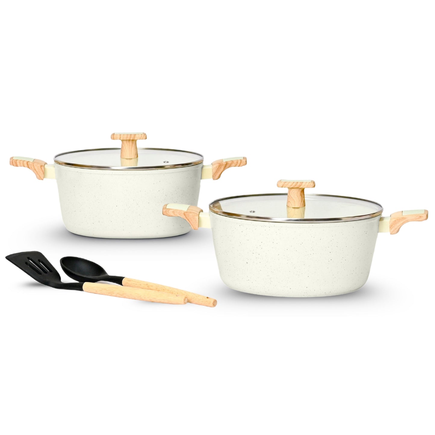 Ceracook Granite Ceramic Casserole Cookware Set of 2pcs