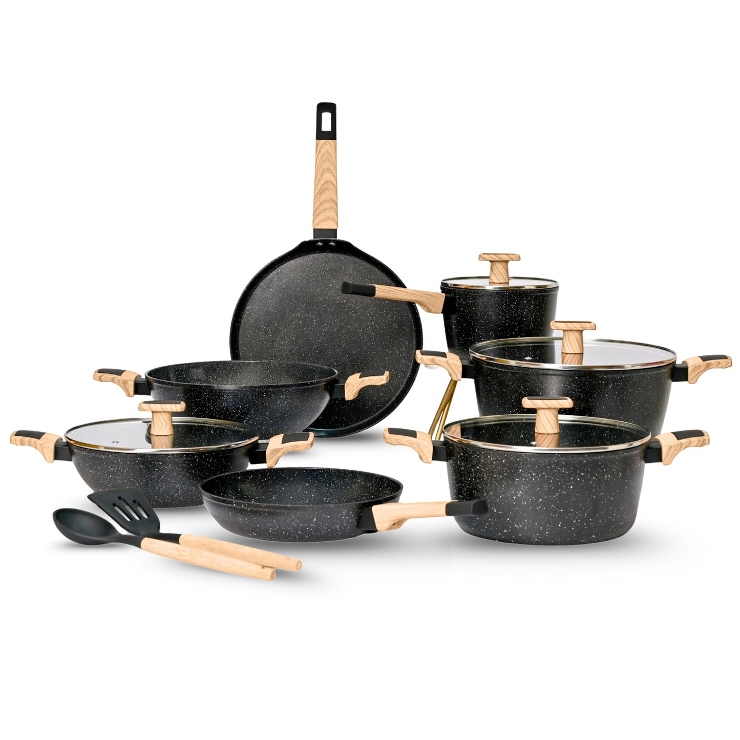 Ceracook Granite Ceramic Cookware Set of 7pcs