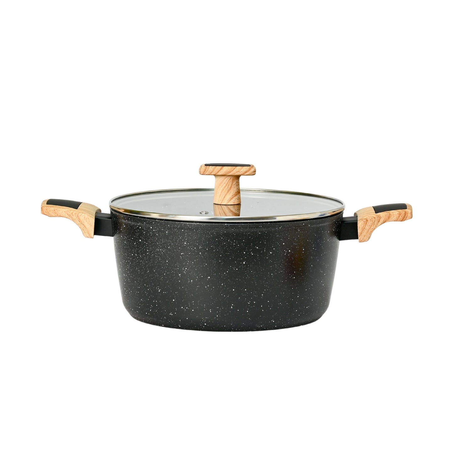Ceracook Granite Ceramic Casserole 24cm with Glass Lid
