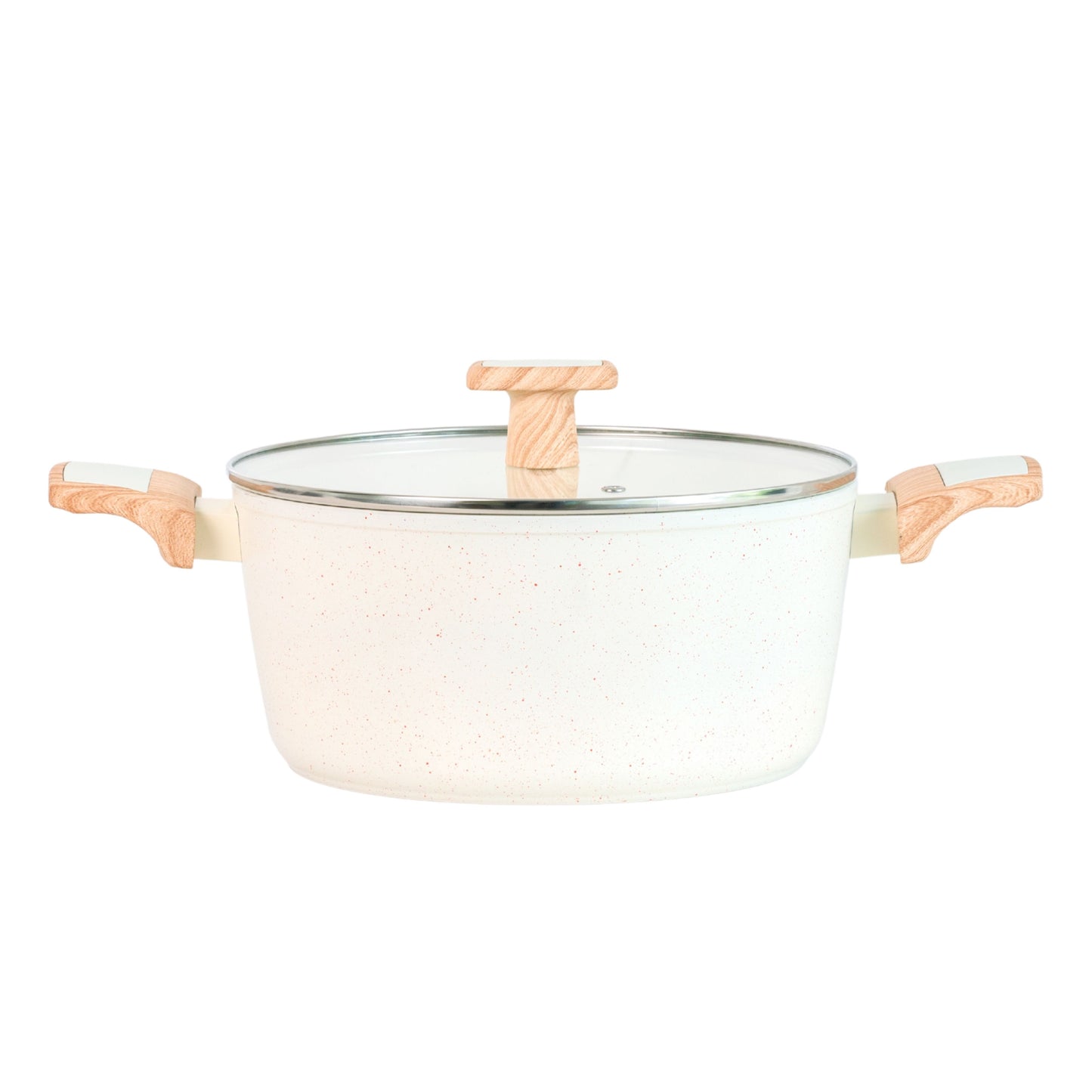 Ceracook Granite Ceramic Casserole 24cm with Glass Lid