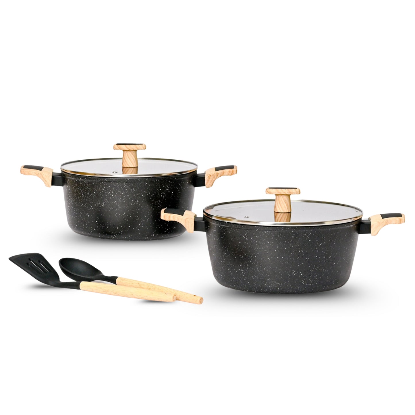 Ceracook Granite Ceramic Casserole Cookware Set of 2pcs