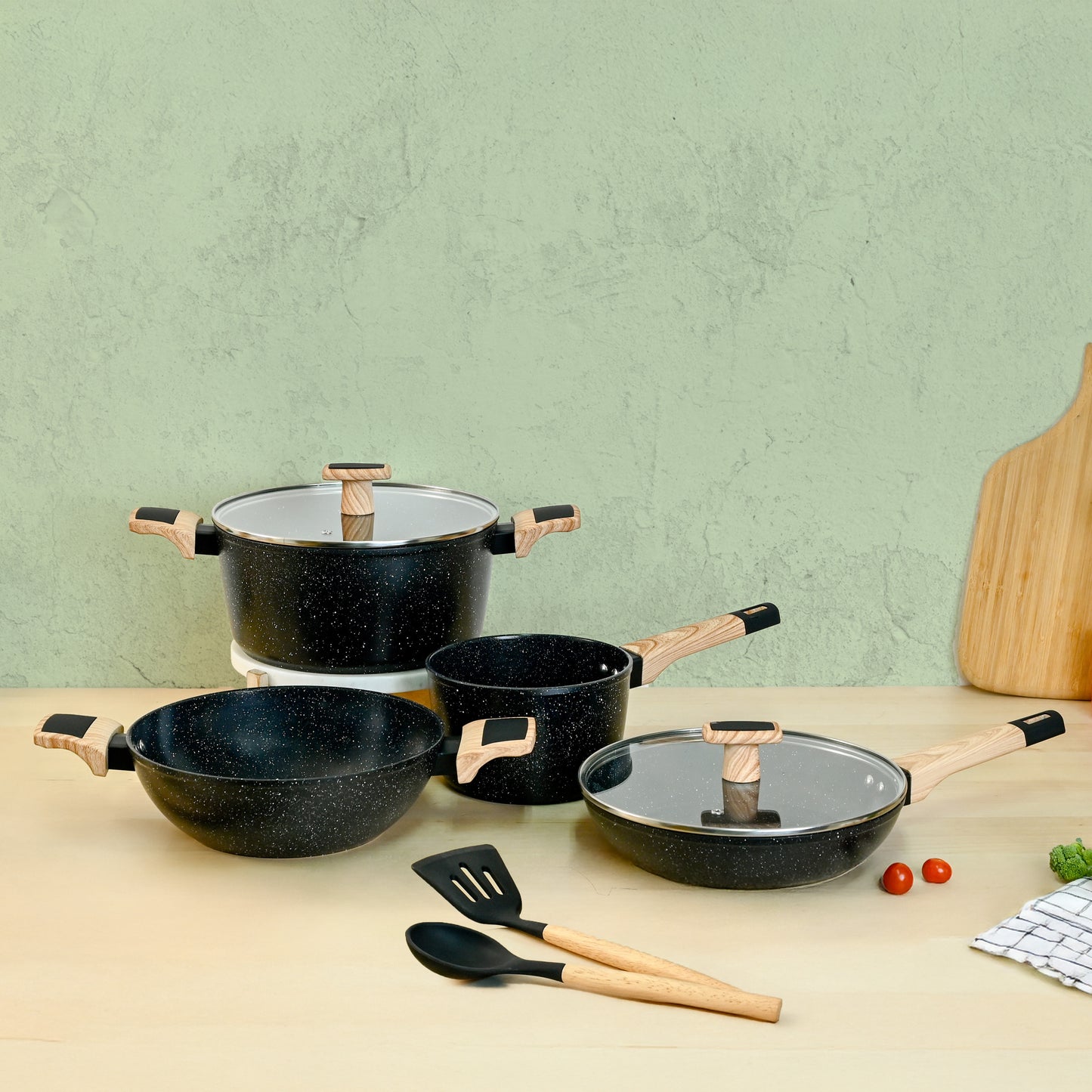 Ceracook Granite Ceramic Cookware Set of 4pcs