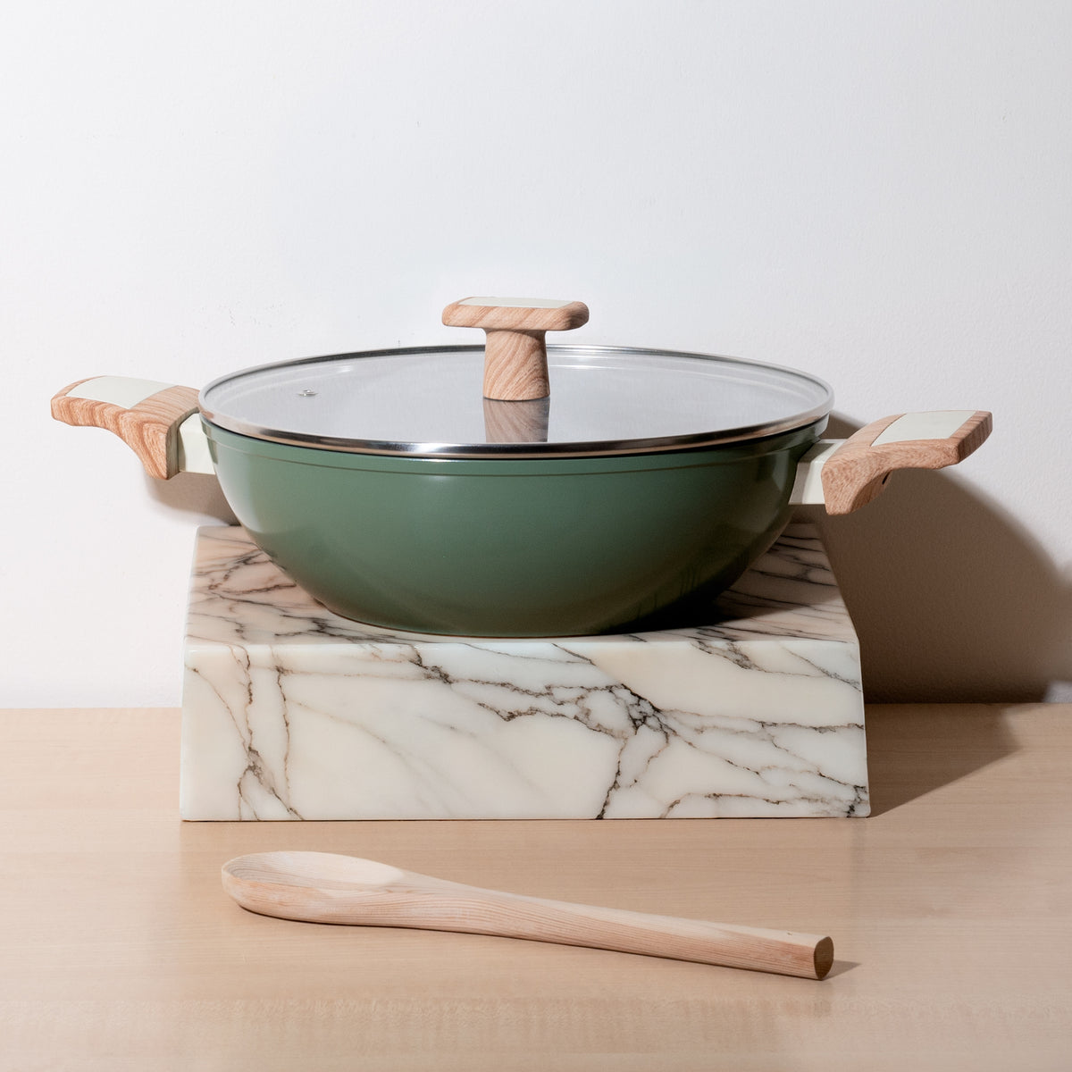 Ceracook Ceramic Kadhai with Glass Lid
