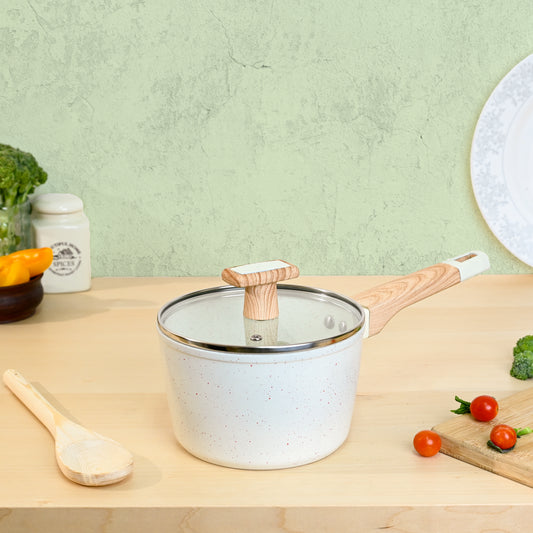 Ceracook Granite Ceramic Sauce Pan 16cm with Glass Lid