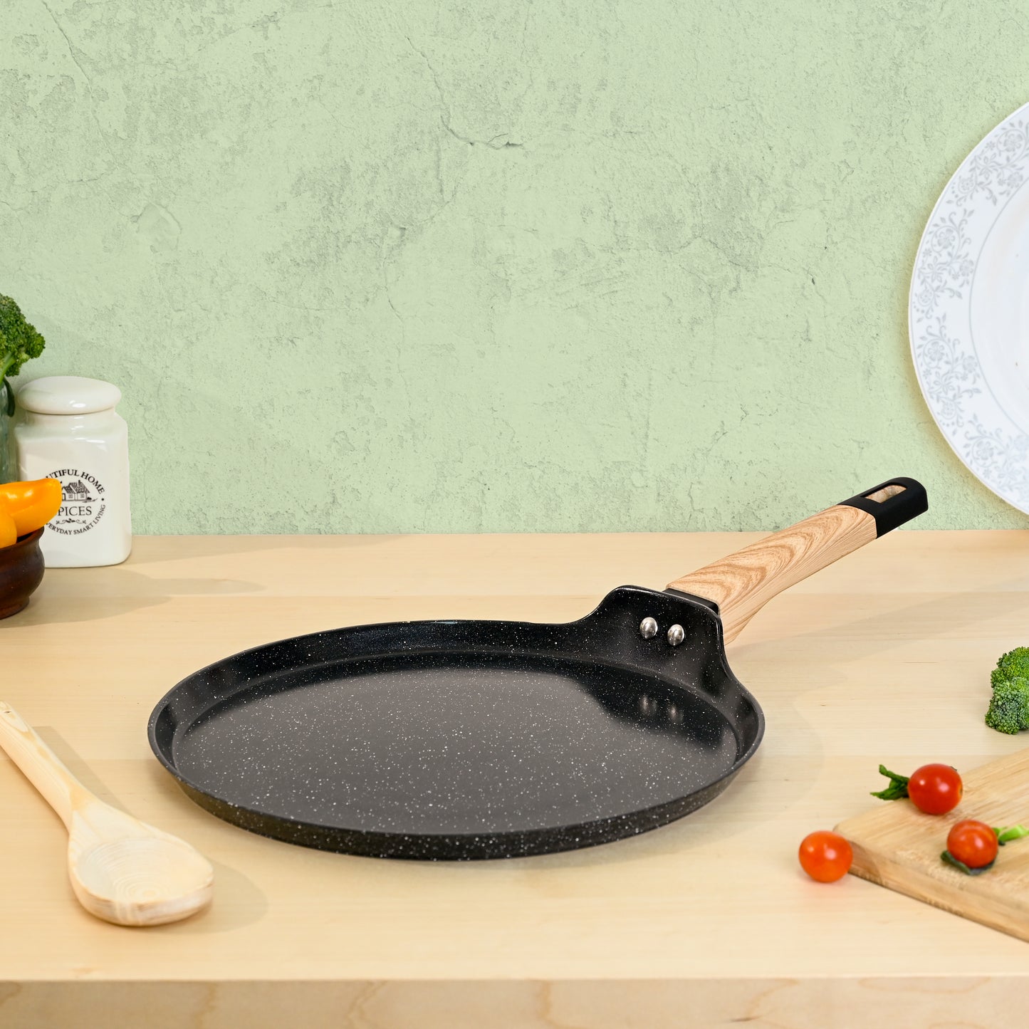 Ceracook Granite Ceramic Flat Tawa 28cm
