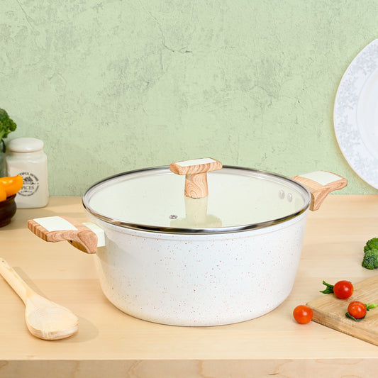 Ceracook Granite Ceramic Casserole 26cm with Glass Lid