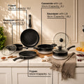 Aura Granite Cookware Set of 5pcs