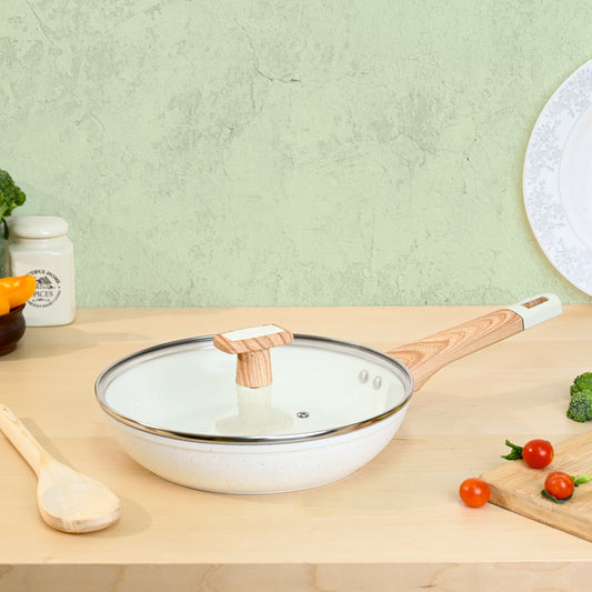 Ceracook Granite Ceramic Fry Pan 24cm with Glass Lid