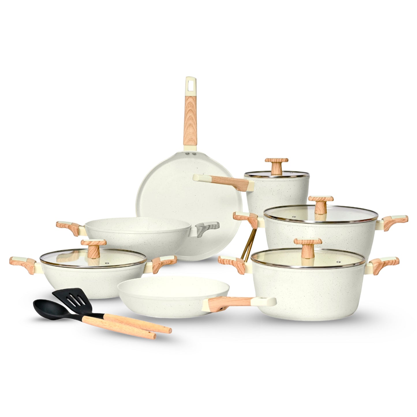 Ceracook Granite Ceramic Cookware Set of 7pcs