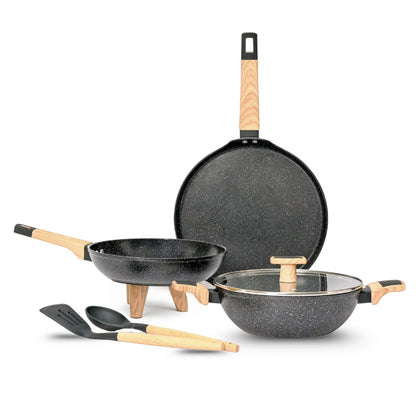 Ceracook Granite Ceramic Cookware Set of 3pcs