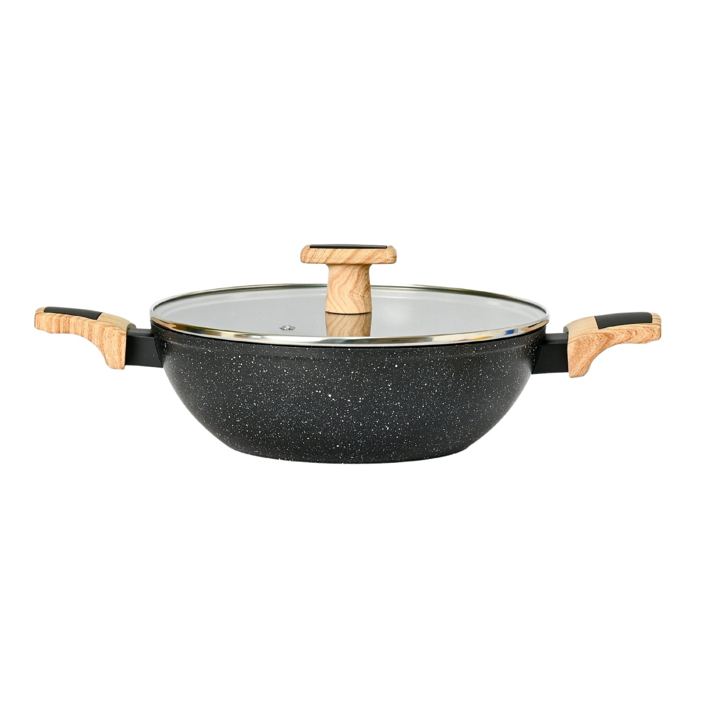 Ceracook Granite Ceramic Kadhai 24cm with Glass Lid