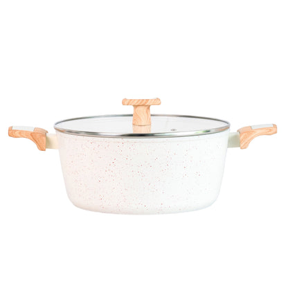 Ceracook Granite Ceramic Casserole 26cm with Glass Lid