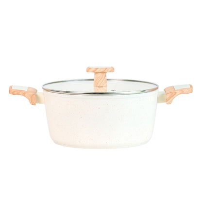 Ceracook Granite Ceramic Casserole 24cm with Glass Lid
