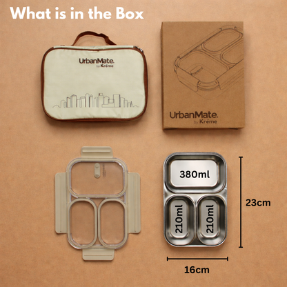 UrbanMate Lunch Box 3C Ivory