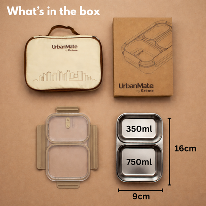 UrbanMate Lunch Box 2C Beige