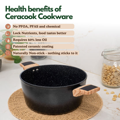 Ceracook Granite Ceramic Casserole Cookware Set of 2pcs