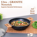 CeraStone Granite Nonstick Kadai with Glass Lid
