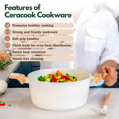 Ceracook Granite Ceramic Casserole Cookware Set of 2pcs
