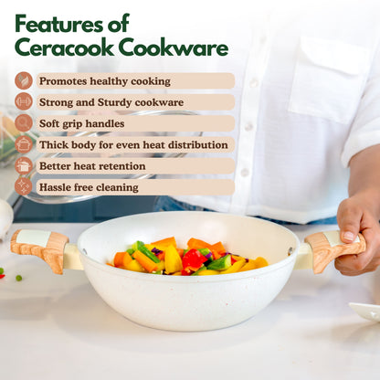 Ceracook Granite Ceramic Cookware Set of 7pcs