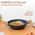 CeraStone Granite Nonstick Kadai with Glass Lid