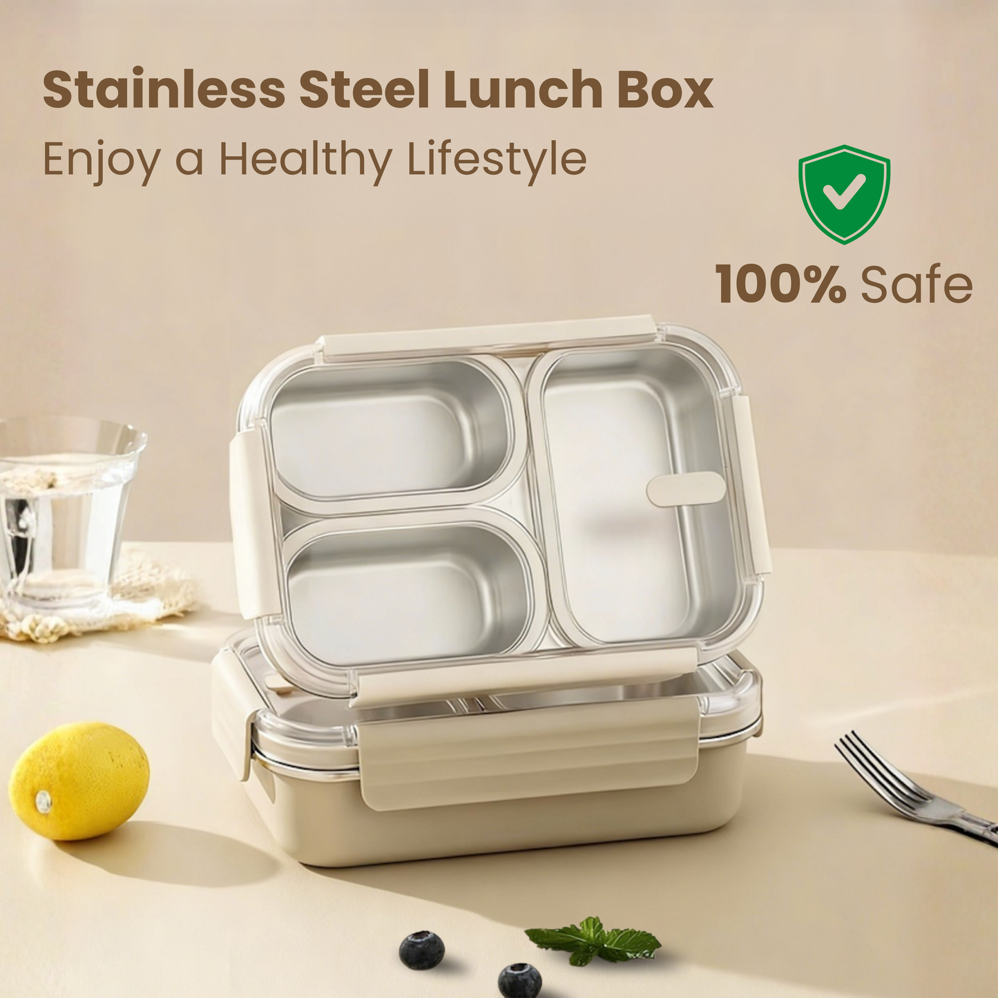 UrbanMate Lunch Box 2C Ivory