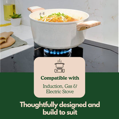 Ceracook Granite Ceramic Casserole Cookware Set of 2pcs