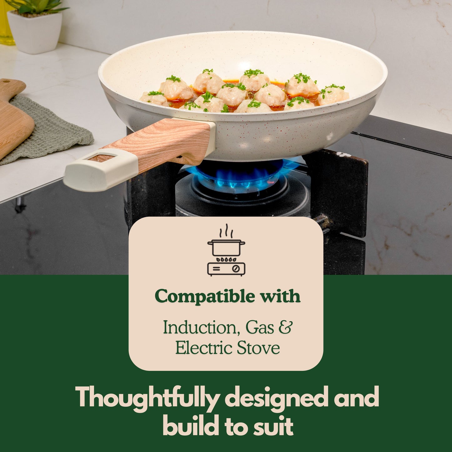 Ceracook Granite Ceramic Cookware Set of 7pcs