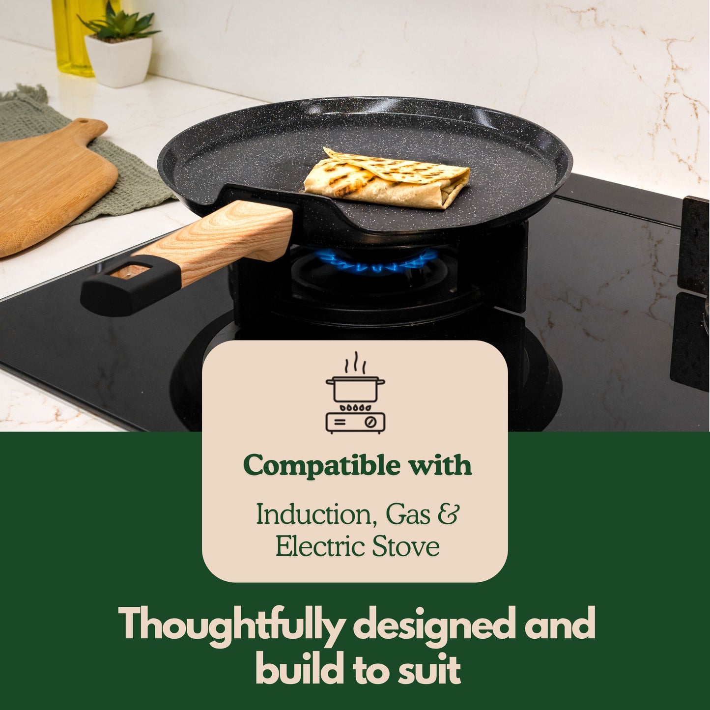 Ceracook Granite Ceramic Cookware Set of 3pcs