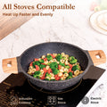 CeraStone Granite Nonstick Kadai with Glass Lid
