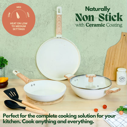 Ceracook Granite Ceramic Cookware Set of 3pcs