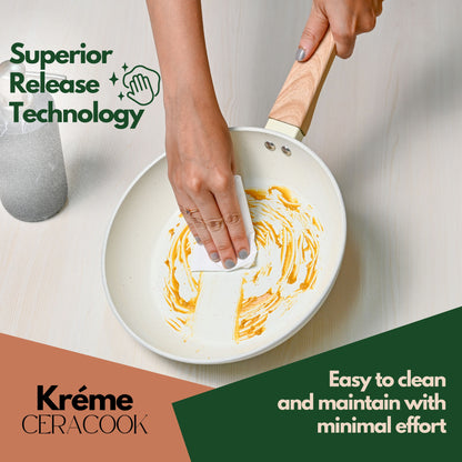 Ceracook Granite Ceramic Fry Pan 24cm with Glass Lid
