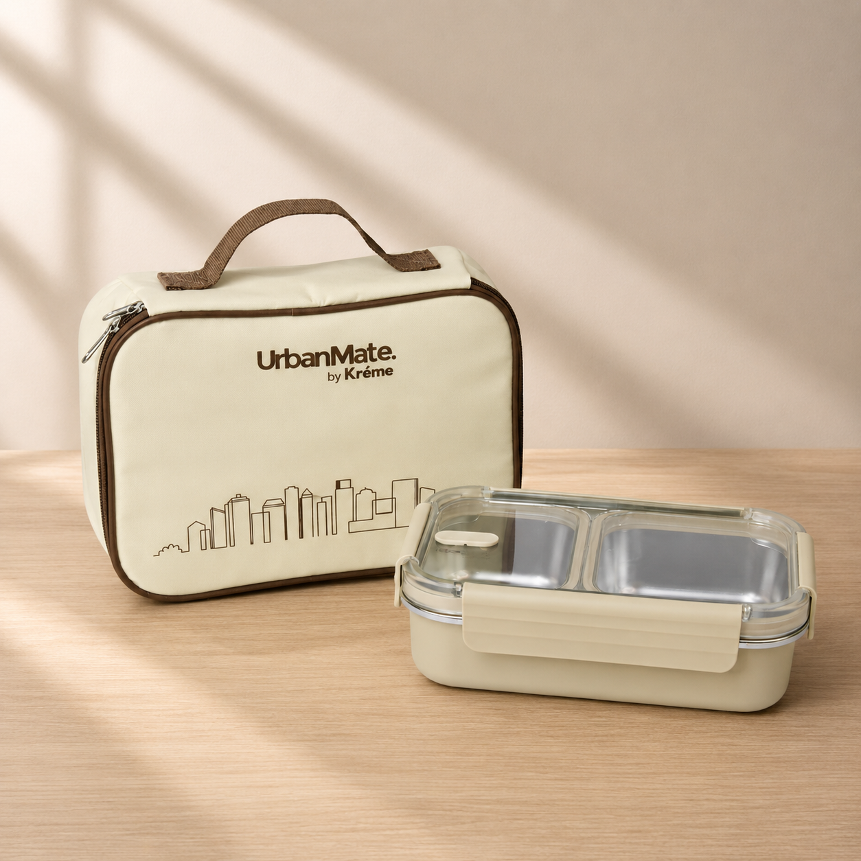UrbanMate Lunch Box 2C Beige
