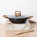 CeraStone Granite Nonstick Kadai with Glass Lid