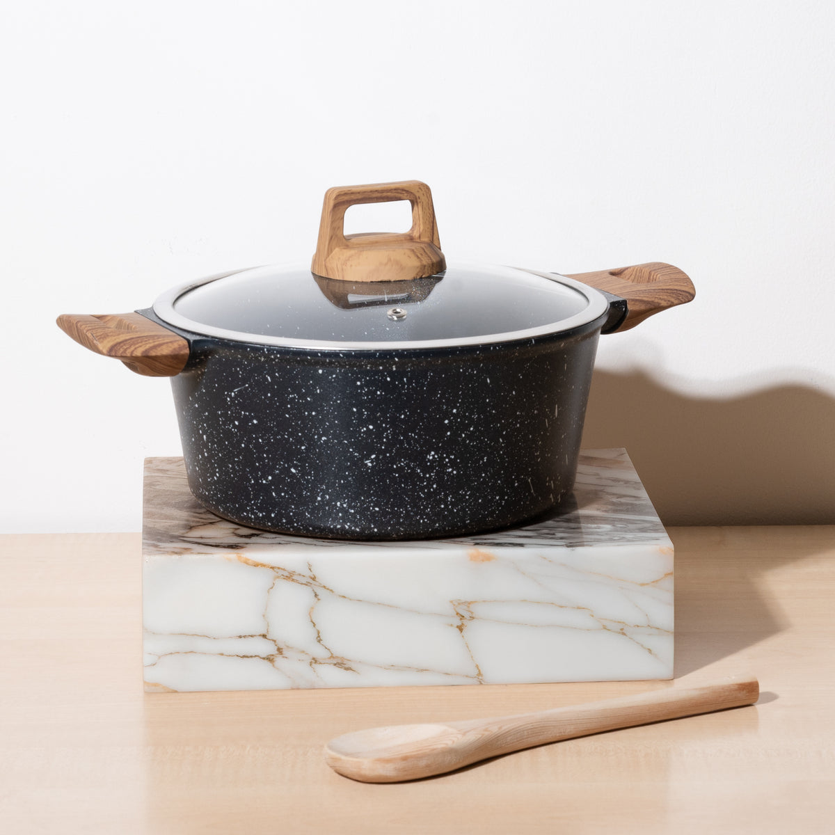 CeraStone Granite Casserole with Glass Lid