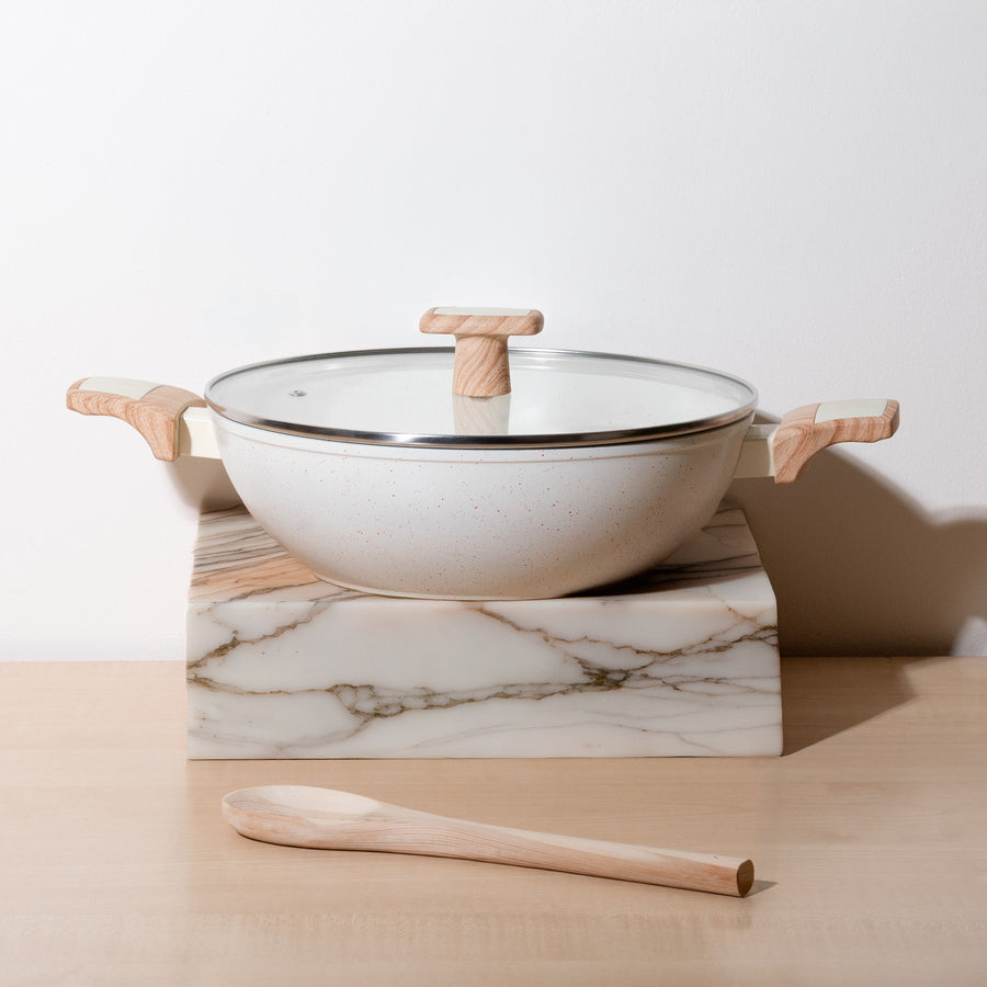 Ceracook Ceramic Kadhai with Glass Lid