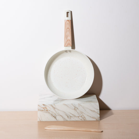 Ceracook Granite Ceramic Kadhai 26cm Tafetta Ivory