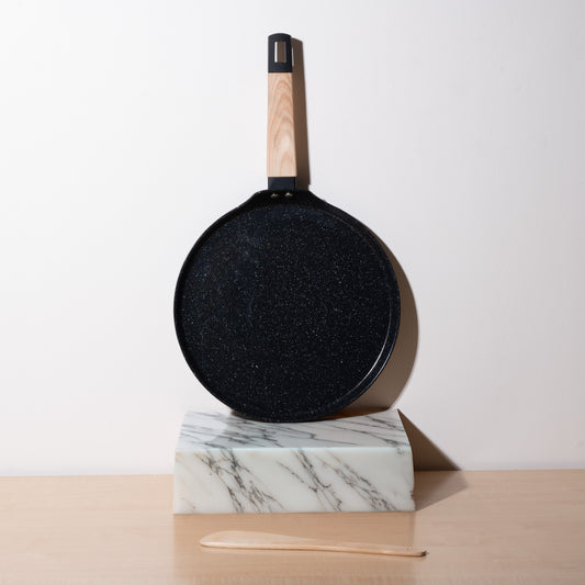 Ceracook Granite Ceramic Flat Tawa 28cm Midnight Black