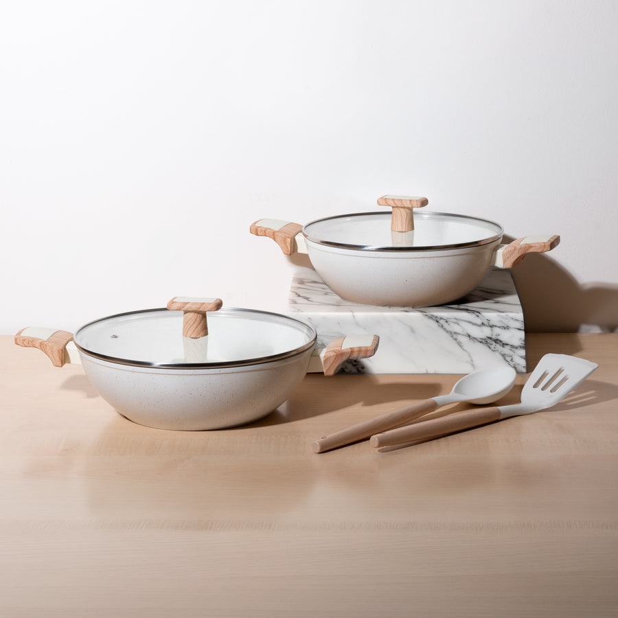 Ceracook Ceramic Kadhai Cookware Set of 2pcs