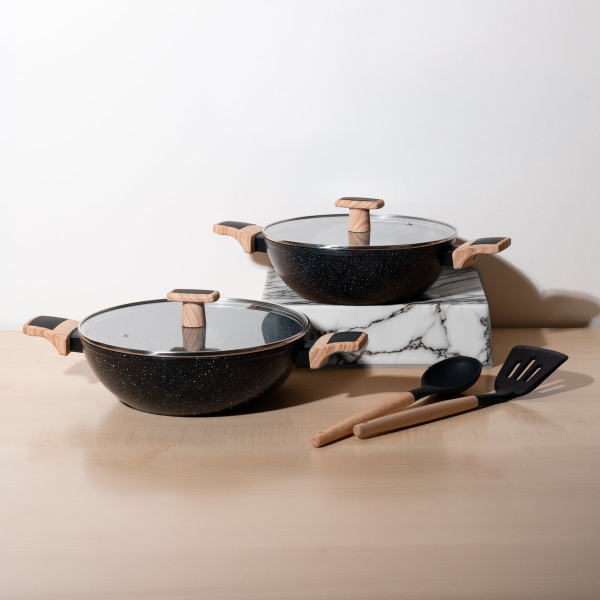 Ceracook Ceramic Kadhai Cookware Set of 2pcs
