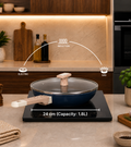 Ceracook Ceramic Frypan 1.8L with Glass Lid