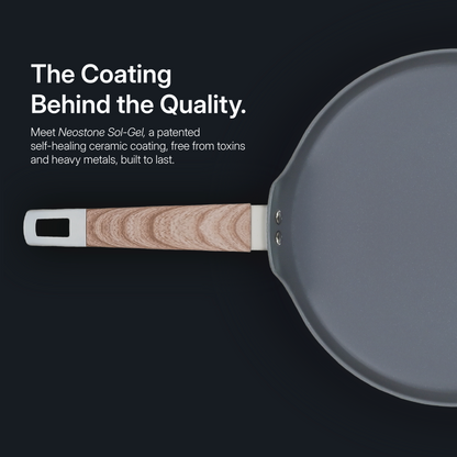 Ceracook Granite Ceramic Flat Tawa 28cm Olive Green