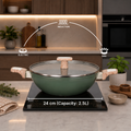 Ceracook Ceramic Kadhai with Glass Lid