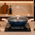 Ceracook Ceramic Kadhai with Glass Lid